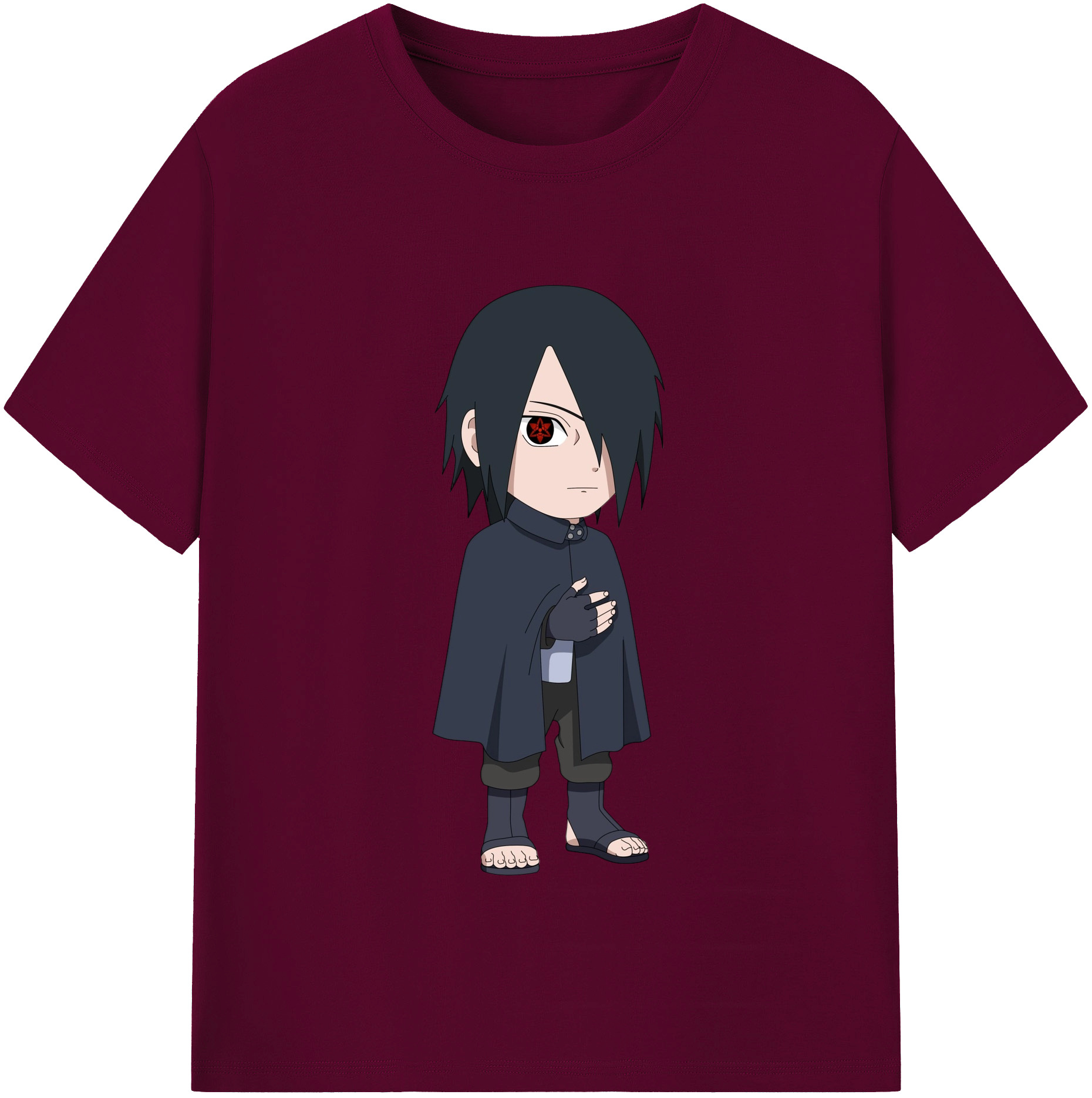 （画像用） NARUTO -ナルト- うちは サスケ Uchiha Sasuke レディースカジュアルプリントTシャツ（綿100％）